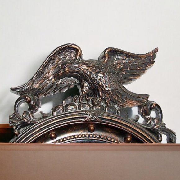 Vintage 1950s Dart Syroco Federal Eagle Porthole Round Mirror Wall Decor - Picture 4 of 9